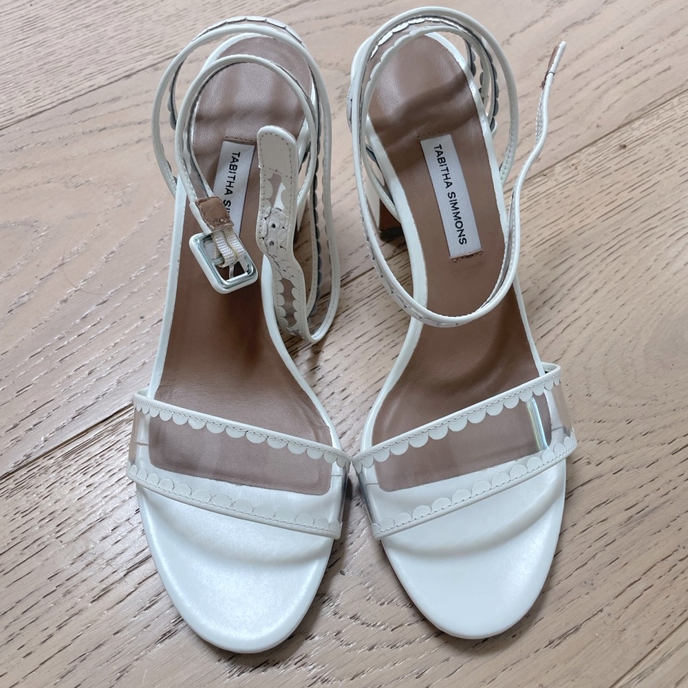 Low heels with ankle strap, never worn!